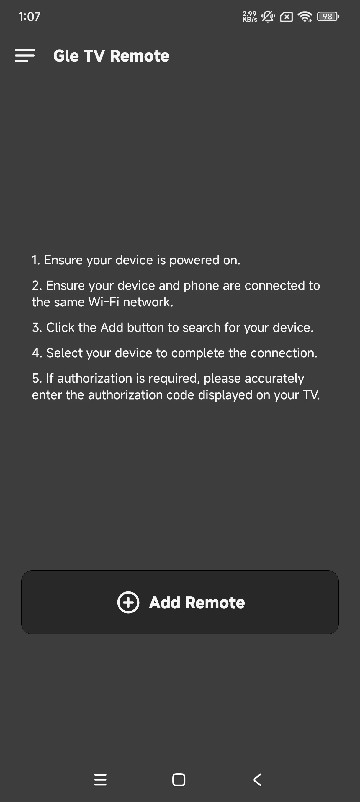 TV Remote for Google TV, Tcl screenshot