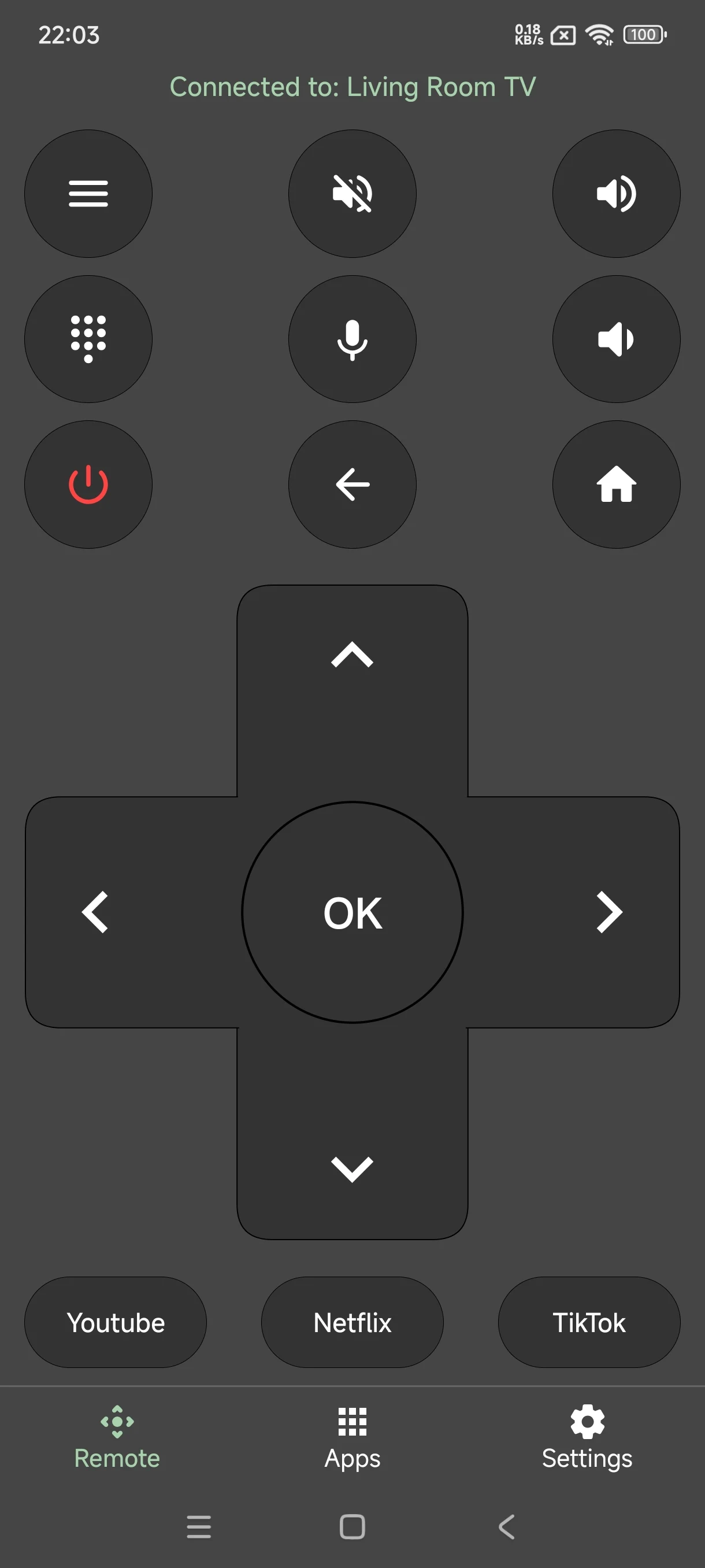 TV Remote for Google TV, Tcl screenshot